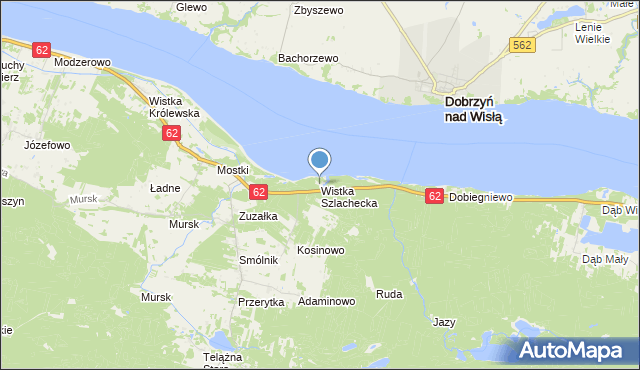 mapa Wistka Szlachecka, Wistka Szlachecka na mapie Targeo